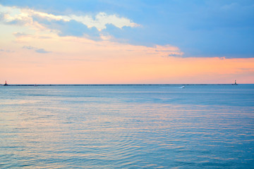 beautiful sunset over the sea