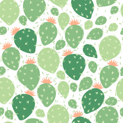 Seamless pattern with cactuses