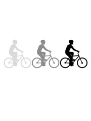 Naklejka premium team sport crew freunde 3 wettrennen fahrradfahrer ausflug radtour fahrradtour tour fahrrad helm fahren fahrer kopfschutz cool design biker sicher unfall clipart