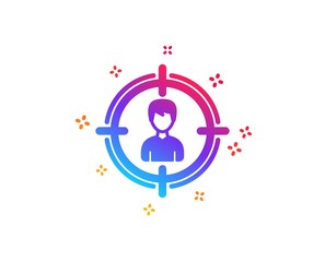Head hunting icon. Business target or Employment sign. Dynamic shapes. Gradient design headhunting icon. Classic style. Vector