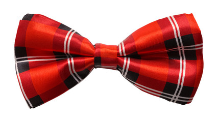 Red Plaid Bow Tie Cut Out