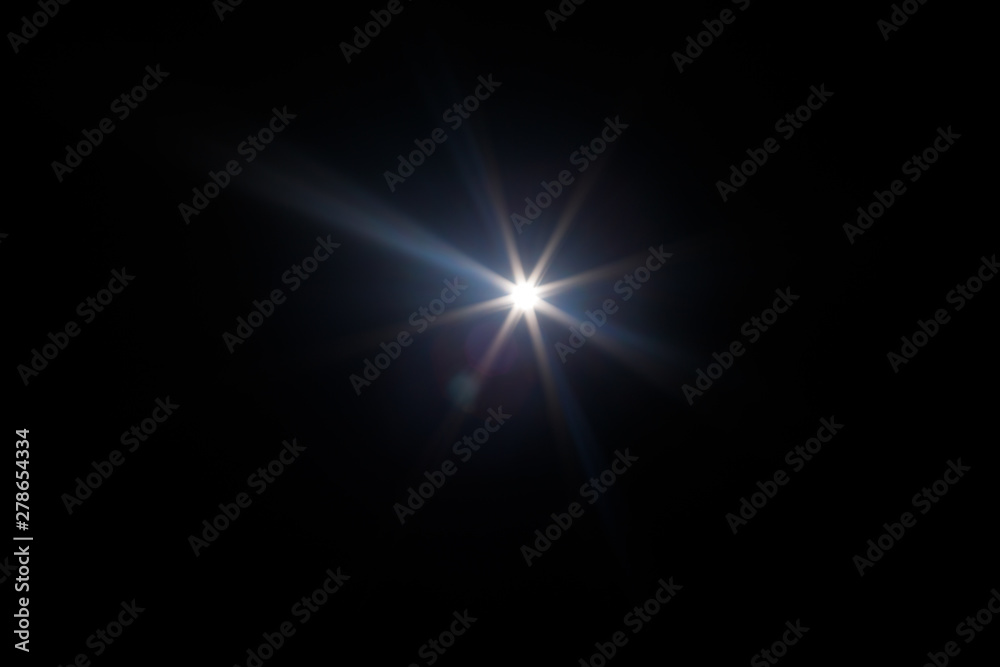 Aufkleber lens flare. light over black background. easy to add overlay or screen filter over photos. abstract 