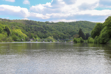 Ardennes - Barrage et écluse de Monthermé sur la Meuse