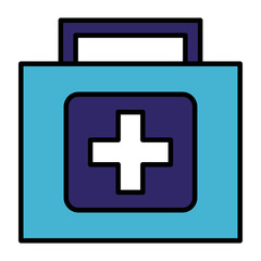 medical kit first aid on white background