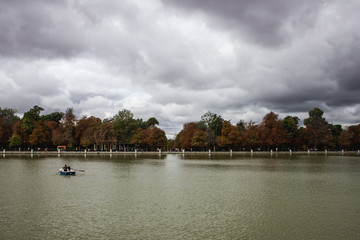 Fototapeta premium landscape with river and blue sky