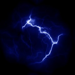 Lightning Thunderbolt template for design. Electric discharge in the sky