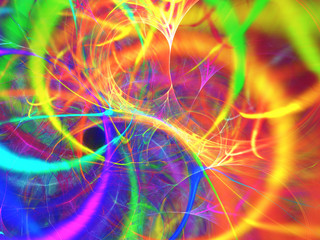 rainbow abstract fractal background 3d rendering illustration