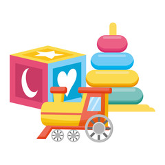set of baby toys icons