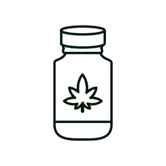 cannabis bottle product medicine icon