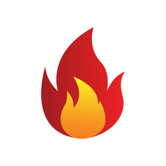 fire logo icon design template vector