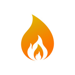 fire logo icon design template vector