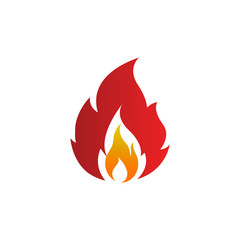fire logo icon design template vector