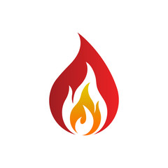 fire logo icon design template vector