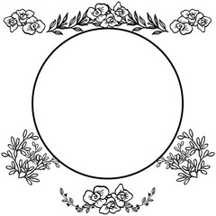 Vector illustration invitation card for very beautiful floral frames