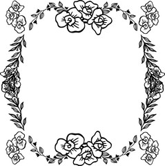Vector illustration texture of wreath frame with poster
