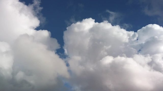 Motion clouds in blue sky rolling, Towering Cumulus Cloud