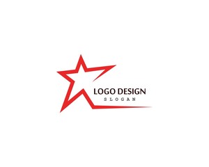 Red and blue Star business Logo Template vector icon