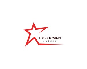 Obraz premium Red and blue Star business Logo Template vector icon