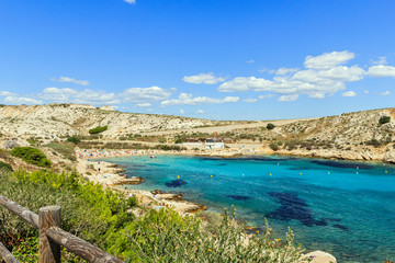 Fototapeta na wymiar St. Esteve Beach in Frioul Archipelago, Marseille