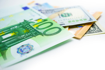 Euro banknotes background : Banking Account, Investment Analytic research data economy, trading, Business company concept.