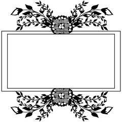 Style for wreath frame, background white. Vector