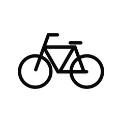 Icon of bicycle isolated on white background
