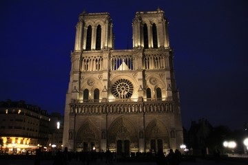 Fototapeta na wymiar Notre Dame de Paris la nuit