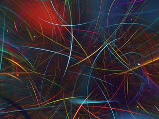 abstract chaotic fractal background 3D rendering illustration