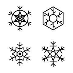 Snowflake icon set