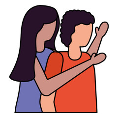 Fototapeta premium couple romantic love flat design