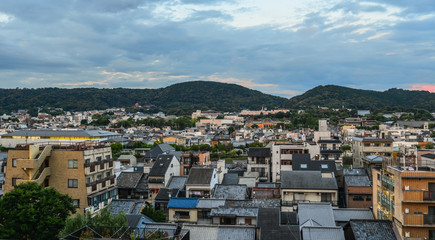 Aerial view of Kyoto, Japan