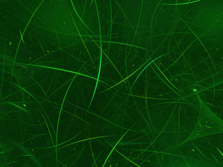 green abstract fractal background 3d rendering illustration