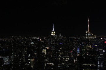 Plakat new york city skyline at night