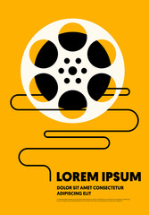 Movie and film poster modern vintage retro style