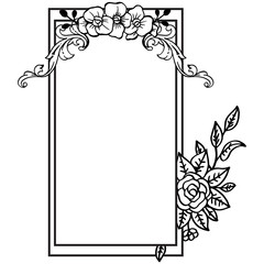 Greeting card, beauty of wreath frame. Vector