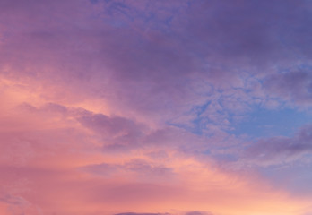 Evening clouds as background, sunset sky