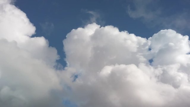 Motion clouds in blue sky rolling, Towering Cumulus Cloud