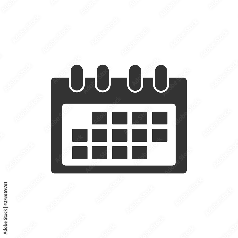 Poster Calendar icon template color editable. Calender on the wall symbol vector sign isolated on white background. Simple logo vector illustration for graphic and web design.