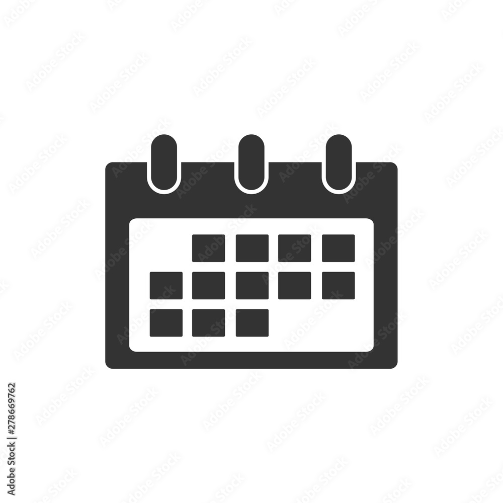 Aufkleber calendar icon template color editable. calender on the wall symbol vector sign isolated on white bac