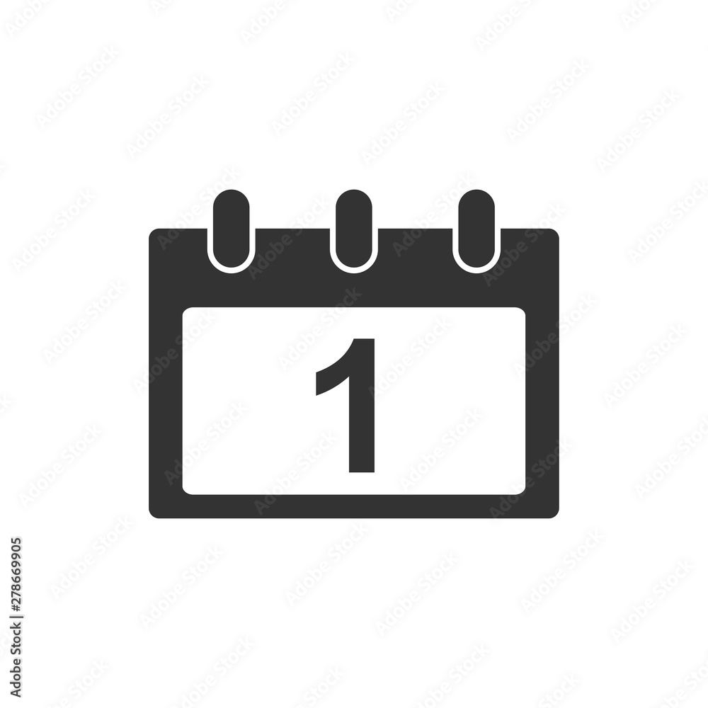 Poster Calendar icon template color editable. Calender on the wall symbol vector sign isolated on white background. Simple logo vector illustration for graphic and web design.