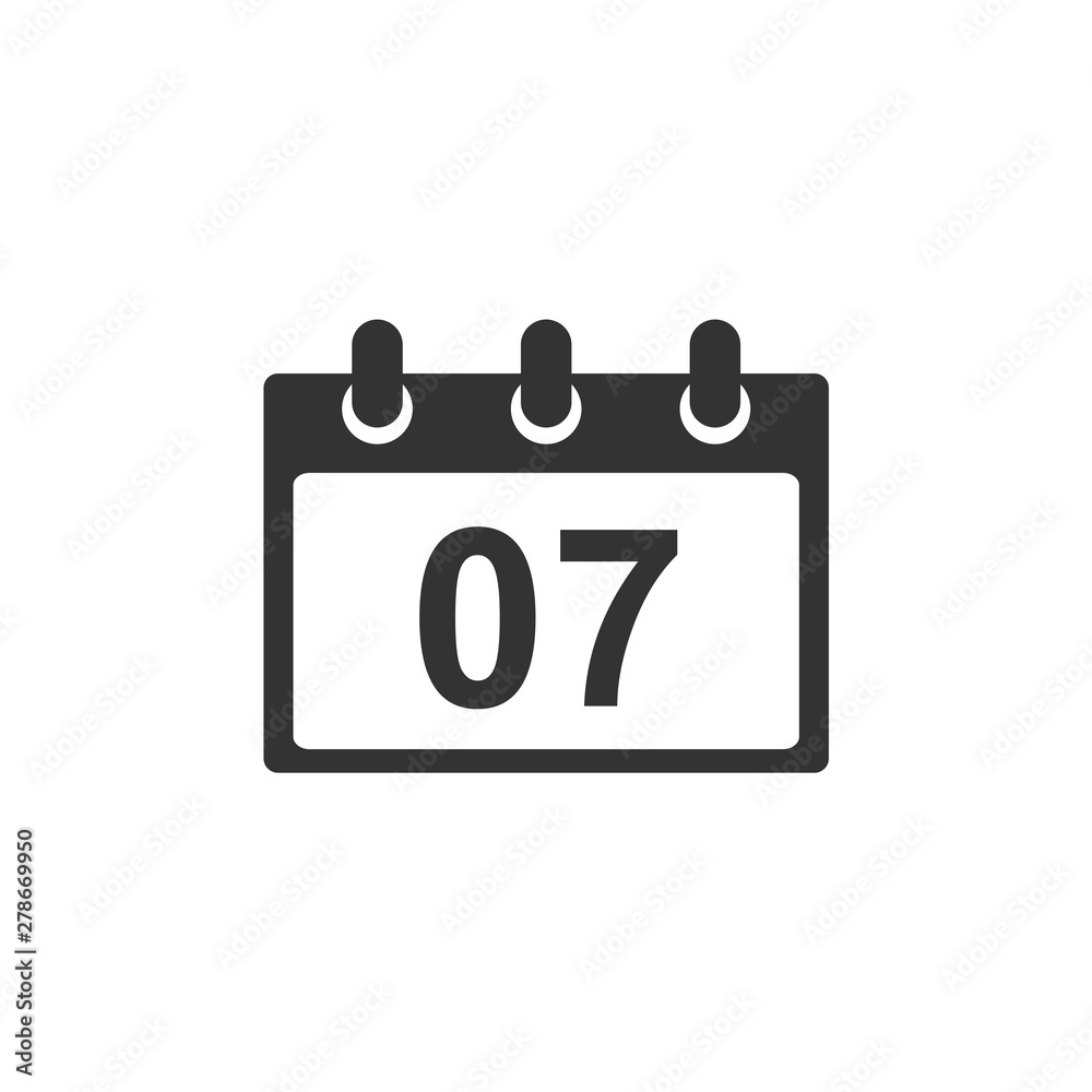 Aufkleber Calendar icon template color editable. Calender on the wall symbol vector sign isolated on white background. Simple logo vector illustration for graphic and web design.