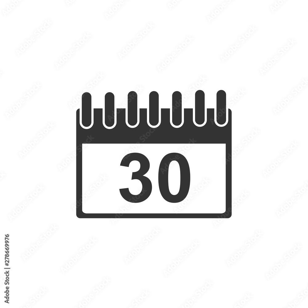 Aufkleber calendar icon template color editable. calender on the wall symbol vector sign isolated on white bac
