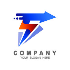 Logo letter s arrow logo, speed and arrow design vector
