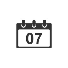 Calendar icon template color editable. Calender on the wall symbol vector sign isolated on white background. Simple logo vector illustration for graphic and web design.