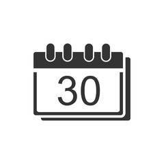 Calendar icon template color editable. Calender on the wall symbol vector sign isolated on white background. Simple logo vector illustration for graphic and web design.