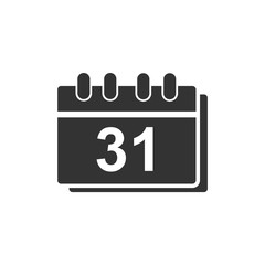 Calendar icon template color editable. Calender on the wall symbol vector sign isolated on white background. Simple logo vector illustration for graphic and web design.