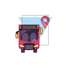 bus transport vehicle with pin location