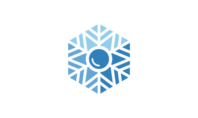 froze photography logo with sharp blue color