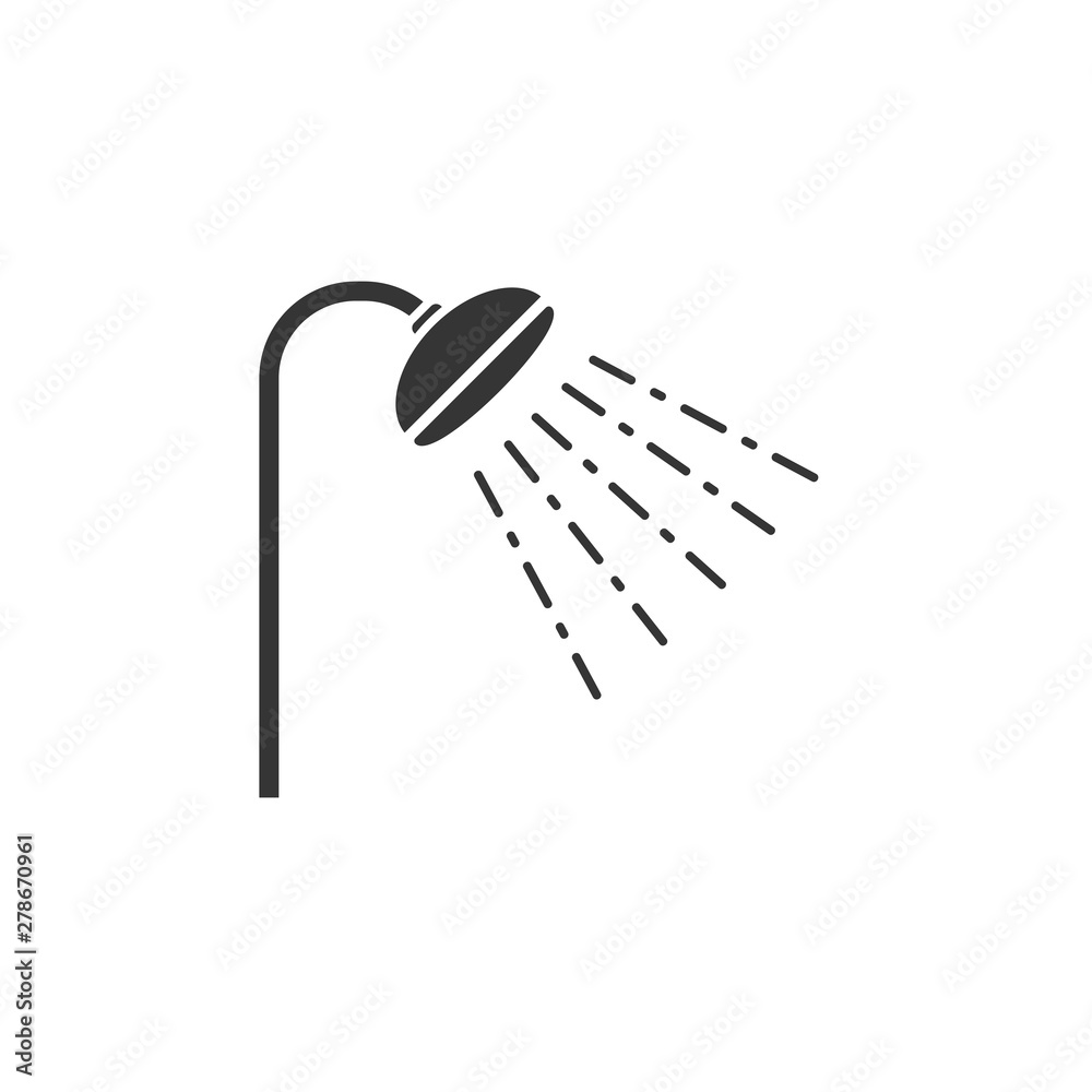 Poster shower icon template color editable. shower symbol vector sign isolated on white background. simple 
