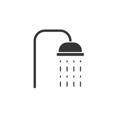 Shower icon template color editable. Shower symbol vector sign isolated on white background. Simple logo vector illustration for graphic and web design.